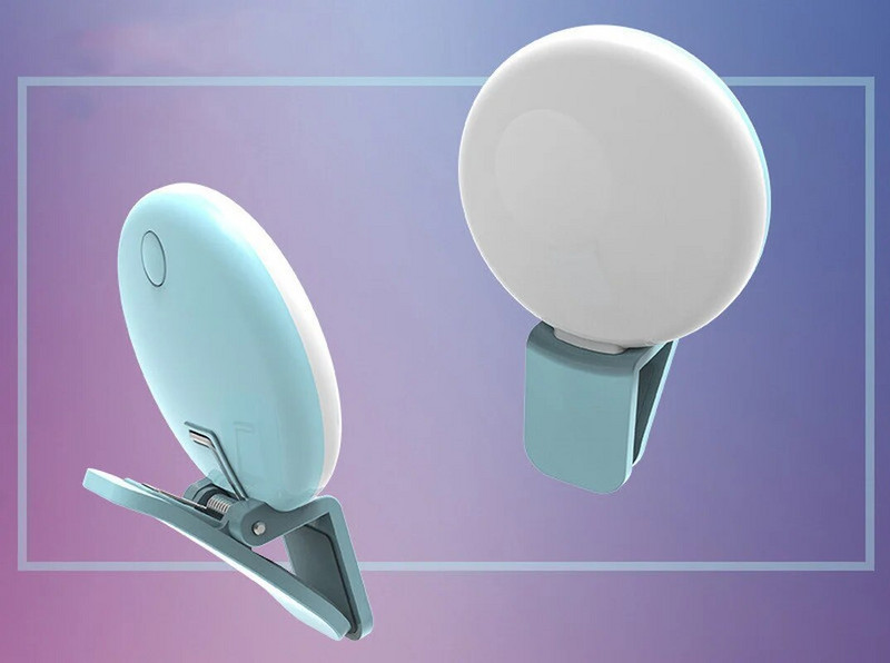 Karsts universāls pašbilde, LED gredzena zibspuldze, pārnēsājama mobilā tālruņa gaismas diodes Skaistuma apgaismojums nakts tumsas pašbilde mobilā tālruņa kamerai