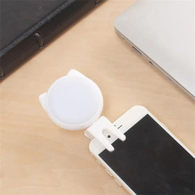 Uzlādējams tālruņa zvana gaismas LED pašbildes klips iPhone tālrunim Samsung vairāku pārnesumu regulējams tālruņa lampas pildījuma pašbildes apgaismojums