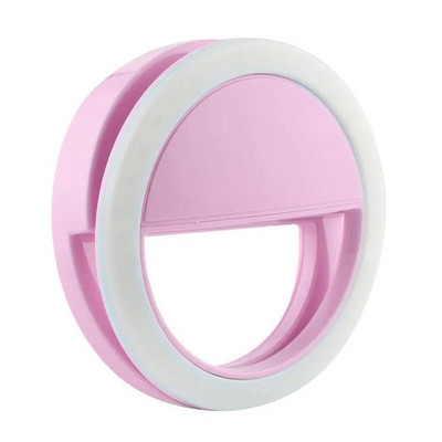 Lumină inelă Lampă pentru selfie Bliț LED Mini Lumină inelă pentru iPhone Samsung Huawei Xiaomi Telefon 3 niveluri de luminozitate Inel pentru selfie pentru fete