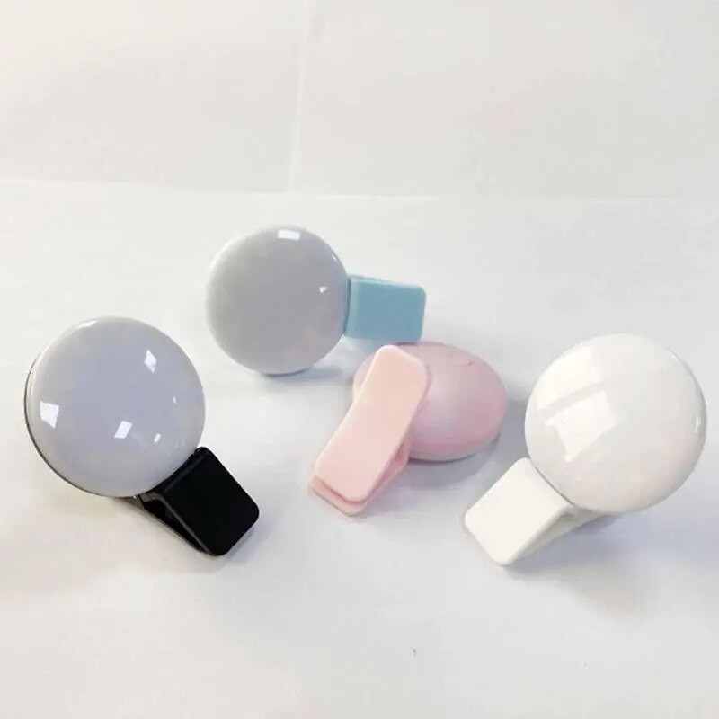 Mini asmenukių žiedo lemputė LED blykstės telefono objektyvo lemputė, USB įkraunamas gnybtas Mobiliojo telefono užpildymo lemputė moteriškų asmenukių šviestuvai Dropshipping