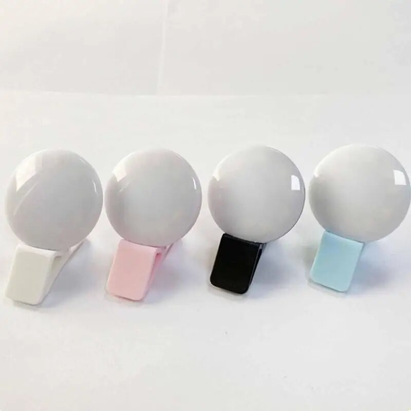 Mini asmenukių žiedo lemputė LED blykstės telefono objektyvo lemputė, USB įkraunamas gnybtas Mobiliojo telefono užpildymo lemputė moteriškų asmenukių šviestuvai Dropshipping