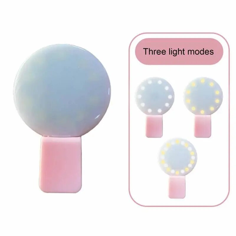 Mini asmenukių žiedo lemputė LED blykstės telefono objektyvo lemputė, USB įkraunamas gnybtas Mobiliojo telefono užpildymo lemputė moteriškų asmenukių šviestuvai Dropshipping