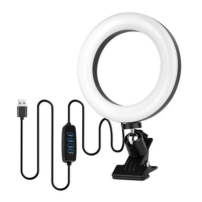 Selfie Light Selfie Led Ring Light Selfie Lamp Flash with Pan Tilt Clip RGB Circle Light for Phone Light Laptop Zoom Calls Live
