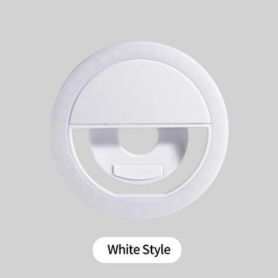 Mini lumină circulară de umplere Telefon mobil pentru fotografiere Live Streaming USB încărcare LED Selfie Ring Light pentru Iphone Xiaomi Samsung