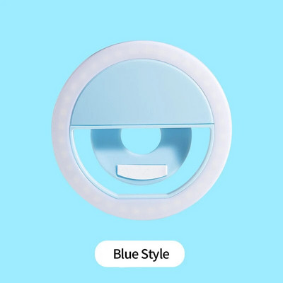Mini lumină circulară de umplere Telefon mobil pentru fotografiere Live Streaming USB încărcare LED Selfie Ring Light pentru Iphone Xiaomi Samsung