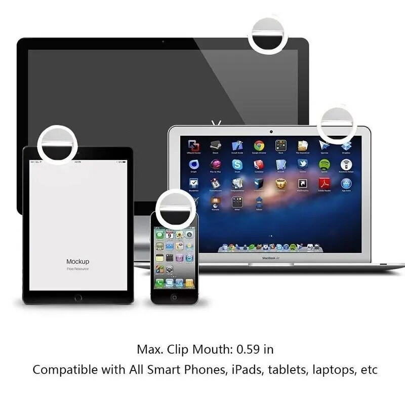 LED-valgusrõngas USB-telefonilaadijaga Selfie-valgustiga, mis ühildub iPhone`iga Samsung Xiaomi Poco