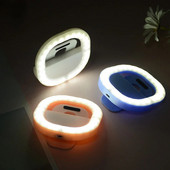 Inel de lumină LED pentru selfie de încărcare USB Lentile pentru telefon mobil Inel pentru lampă LED pentru selfie pentru iPhone Samsung Xiaomi Mini Telefoane Tabletă SelfieLight