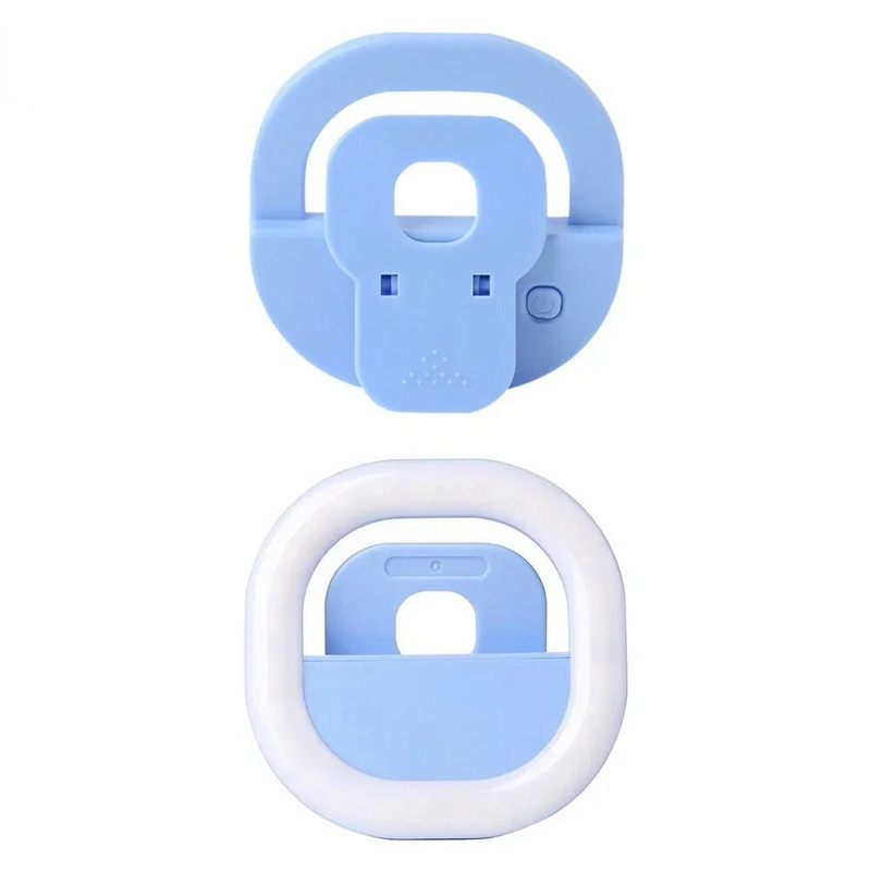 USB uzlādes LED pašbildes gredzena gaisma mobilā tālruņa objektīva LED pašbildes lampas gredzens priekš iPhone Samsung Xiaomi Mini tālruņiem planšetdatora SelfieLight