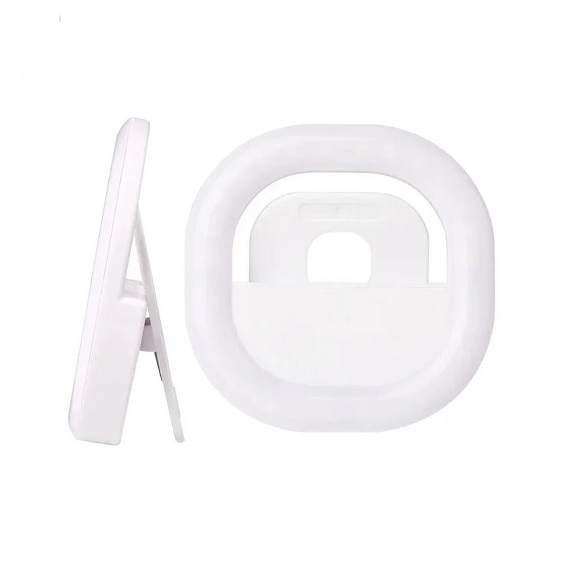 USB uzlādes LED pašbildes gredzena gaisma mobilā tālruņa objektīva LED pašbildes lampas gredzens priekš iPhone Samsung Xiaomi Mini tālruņiem planšetdatora SelfieLight