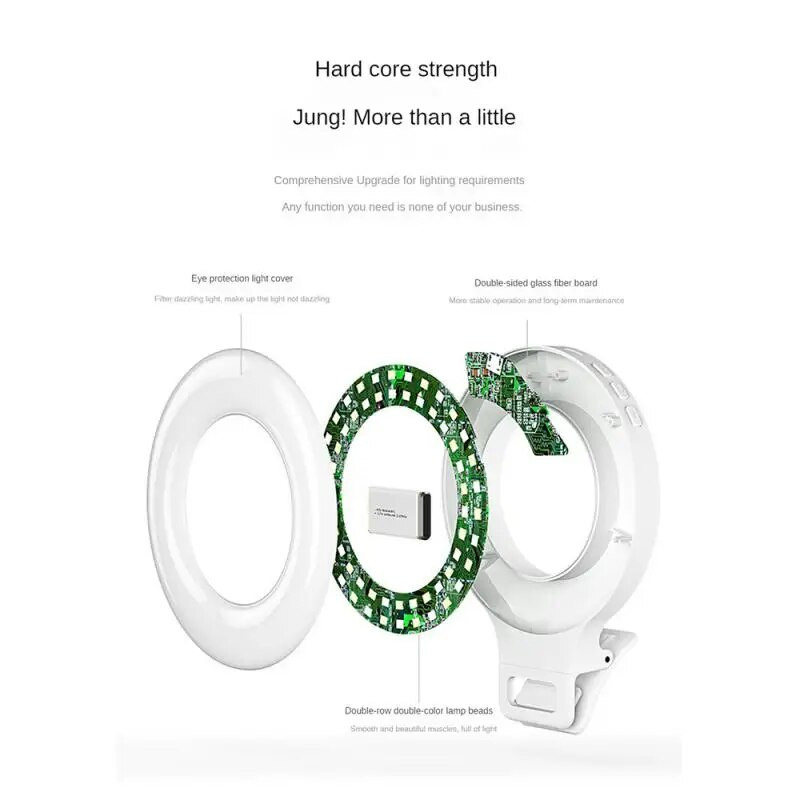 Led prijenosno foto prstenasto svjetlo Mini Live Pocket mobilni telefon Svjetlo za kameru Anchor Beauty Selfie svjetla Hladno toplo svjetlo