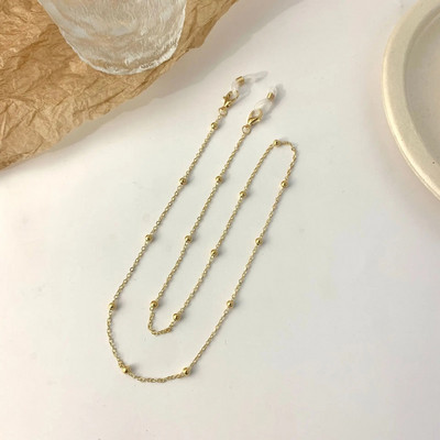 JWER Fashion Woman saulesbriļļu ķēde cilindru lodīšu ķēde pret krišanu brilles brilles auklas kaklarota masku ķēde sievietēm dāvanas