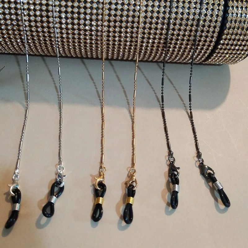 JWER Fashion Woman saulesbriļļu ķēde cilindru lodīšu ķēde pret krišanu brilles brilles auklas kaklarota masku ķēde sievietēm dāvanas