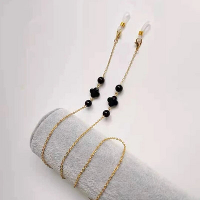 Brilles Ķēdes Pērlītes Kristāla Četru Lapu Šarms Briļļu turētājs Siksniņas Saulesbrilles Stiprinājums Sieviešu Kakla Maska Piekaramā Virve