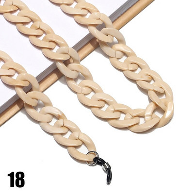 Jaunas akrila saulesbrilles ķēdes brilles ķēdes siksnas Kaklarota kuplas štropes kakla brilles turētājs aukla sejas masku ķēdes virve