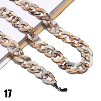 Jaunas akrila saulesbrilles ķēdes brilles ķēdes siksnas Kaklarota kuplas štropes kakla brilles turētājs aukla sejas masku ķēdes virve