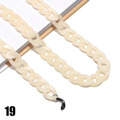 Jaunas akrila saulesbrilles ķēdes brilles ķēdes siksnas Kaklarota kuplas štropes kakla brilles turētājs aukla sejas masku ķēdes virve