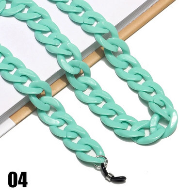 Jaunas akrila saulesbrilles ķēdes brilles ķēdes siksnas Kaklarota kuplas štropes kakla brilles turētājs aukla sejas masku ķēdes virve