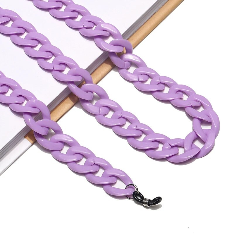 Jaunas akrila saulesbrilles ķēdes brilles ķēdes siksnas Kaklarota kuplas štropes kakla brilles turētājs aukla sejas masku ķēdes virve