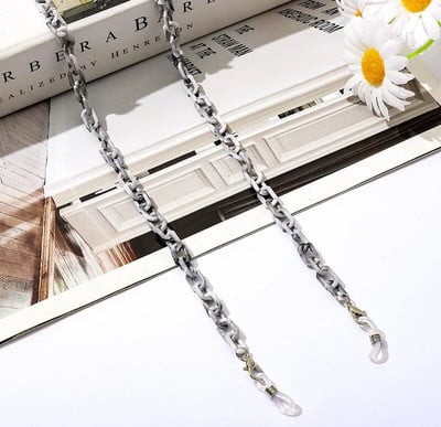 Bohemia Amber Acrylic Glasses Chain Women Leopard Resin Largand Chain για γυαλιά ηλίου Hold Straps Κορδόνια Αξεσουάρ