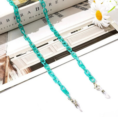 Bohemia Amber Acrylic Glasses Chain Women Leopard Resin Largand Chain για γυαλιά ηλίου Hold Straps Κορδόνια Αξεσουάρ