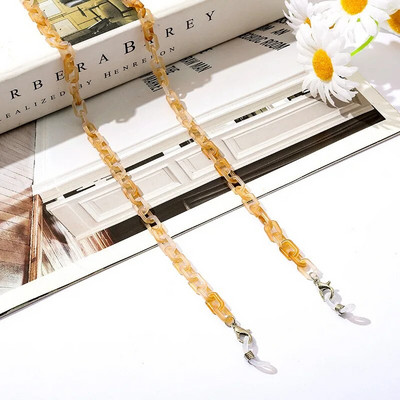 Bohemia Amber Acrylic Glasses Chain Women Leopard Resin Largand Chain για γυαλιά ηλίου Hold Straps Κορδόνια Αξεσουάρ