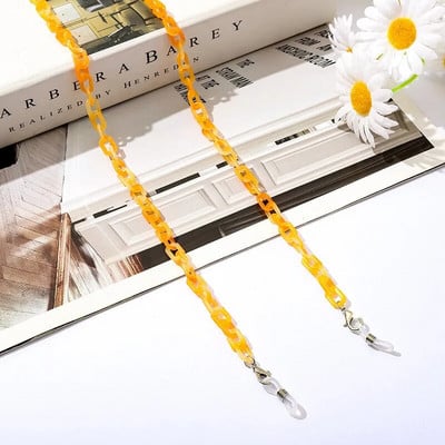Bohemia Amber Acrylic Glasses Chain Women Leopard Resin Largand Chain για γυαλιά ηλίου Hold Straps Κορδόνια Αξεσουάρ