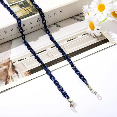 Bohemia Amber Acrylic Glasses Chain Women Leopard Resin Largand Chain για γυαλιά ηλίου Hold Straps Κορδόνια Αξεσουάρ