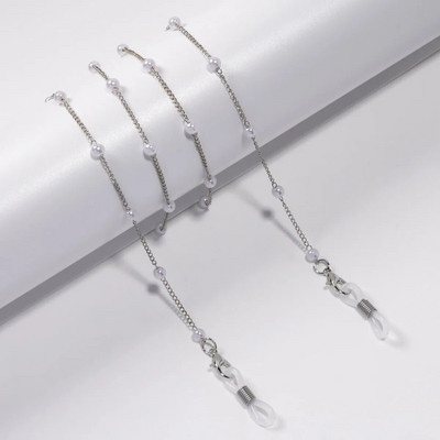 Lanț de ochelari de lectură de modă Ochelari de perle cu flori de frânghie Mască pentru ochelari anti-pierdere Snur Ochelari de soare pentru femei Lanț de ochelari