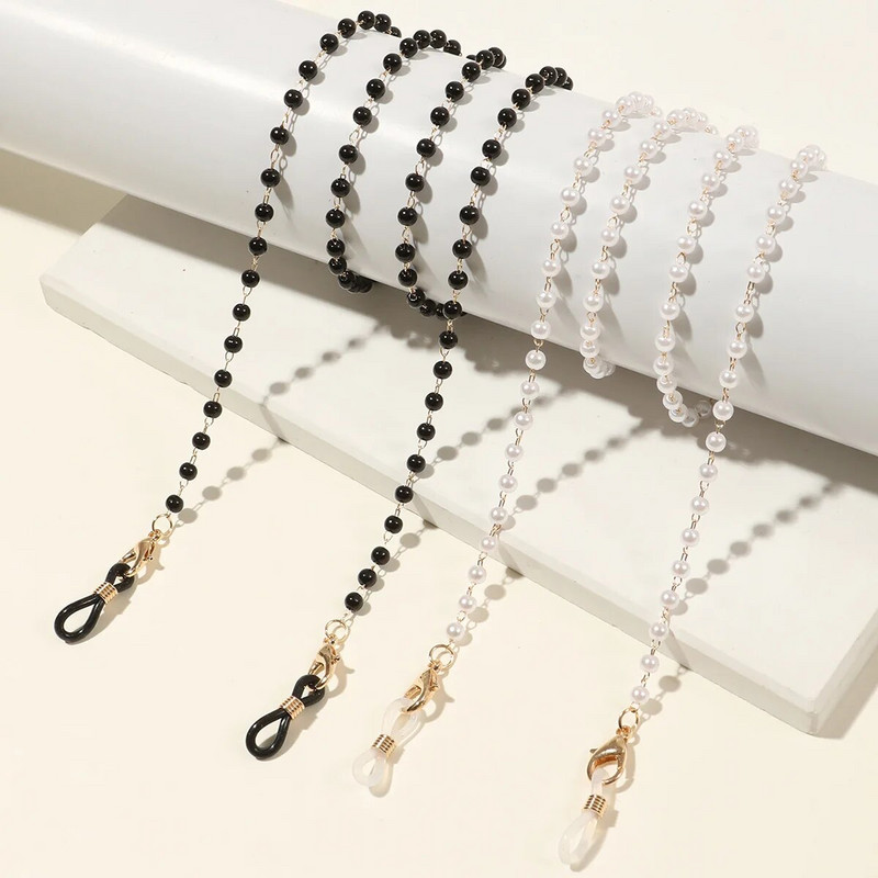 Modes Lasīšanas brilles Ķēdītes Pērļu Ziedu Brilles Piekarināmas Virves Anti-Lost Briļļu maska Štrope Sieviešu Saulesbrilles Brilles Ķēdīte