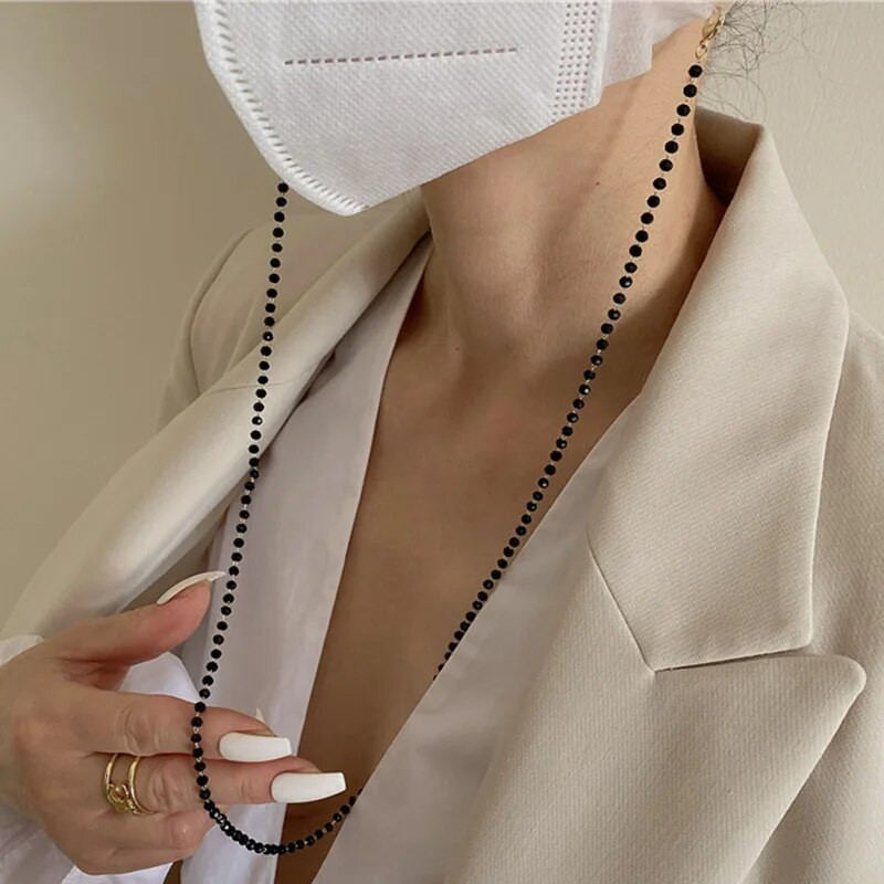 Modes Lasīšanas brilles Ķēdītes Pērļu Ziedu Brilles Piekarināmas Virves Anti-Lost Briļļu maska Štrope Sieviešu Saulesbrilles Brilles Ķēdīte