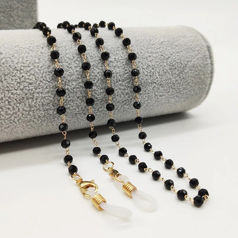 Modes Lasīšanas brilles Ķēdītes Pērļu Ziedu Brilles Piekarināmas Virves Anti-Lost Briļļu maska Štrope Sieviešu Saulesbrilles Brilles Ķēdīte