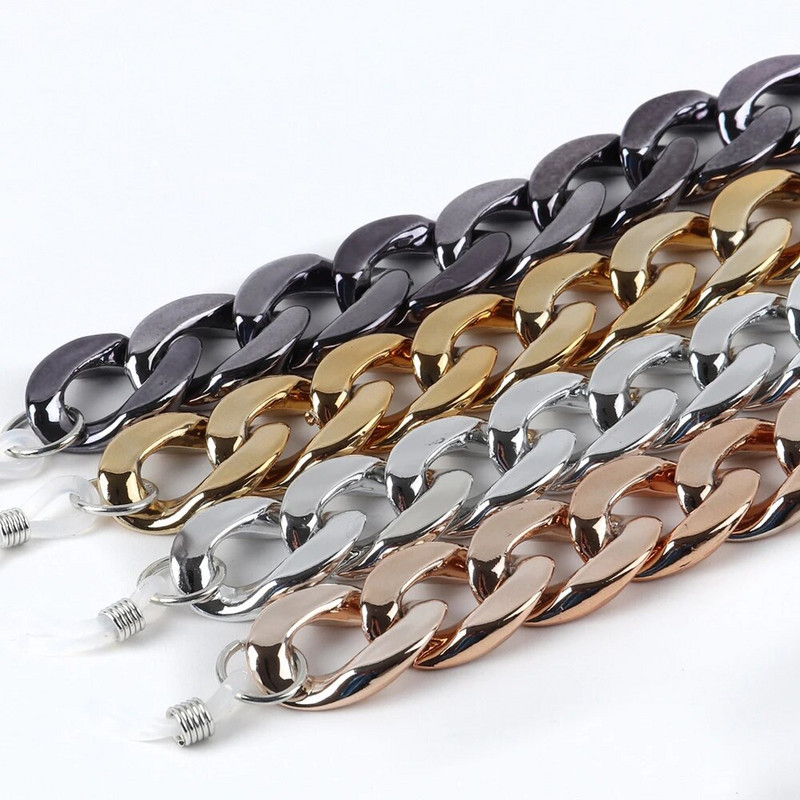 Akrylové retiazky na okuliare pre ženy, držiak na šnúrku na čítanie, retiazka na slnečné okuliare pre mužov, šnúrka na krk, retiazka na krk, popruh na lano, trend