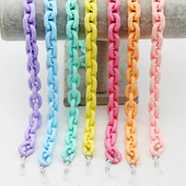 Uus mood Matte kommivärvi akrüülprillid kett päikeseprillid rihmapaelad šikid prillid naiste mehed kaelaketid hoidiku nöörid