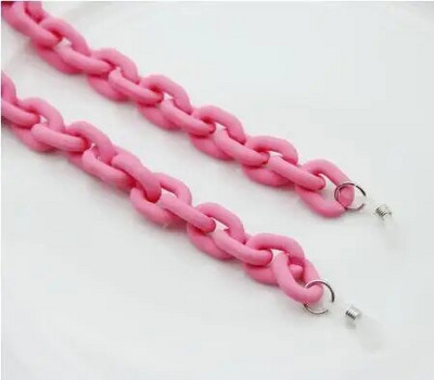 Uus mood Matte kommivärvi akrüülprillid kett päikeseprillid rihmapaelad šikid prillid naiste mehed kaelaketid hoidiku nöörid