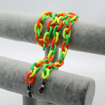 Uus mood Matte kommivärvi akrüülprillid kett päikeseprillid rihmapaelad šikid prillid naiste mehed kaelaketid hoidiku nöörid