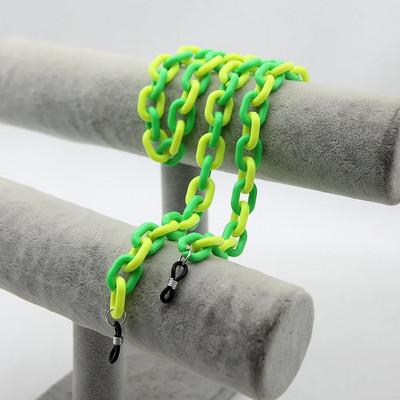 Uus mood Matte kommivärvi akrüülprillid kett päikeseprillid rihmapaelad šikid prillid naiste mehed kaelaketid hoidiku nöörid