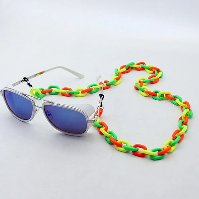 Uus mood Matte kommivärvi akrüülprillid kett päikeseprillid rihmapaelad šikid prillid naiste mehed kaelaketid hoidiku nöörid