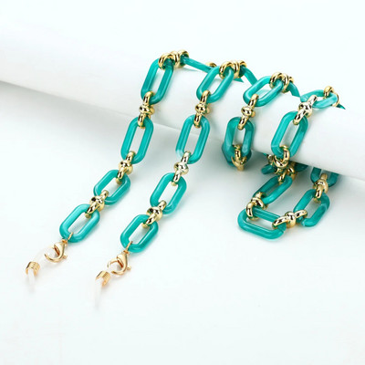 Merevaigukollane akrüülnööbikett prillide kett, naiste kadumisevastane mask rippuvad päikeseprillid, kaelapaelad, nöörist rihm, köis kaelakee