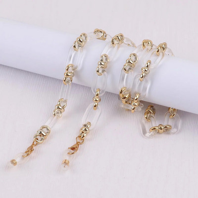 Merevaigukollane akrüülnööbikett prillide kett, naiste kadumisevastane mask rippuvad päikeseprillid, kaelapaelad, nöörist rihm, köis kaelakee