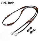 2022. gada jauna koka pērlīšu briļļu ķēde sievietēm Modes štrope akrila maska saulesbrilles, siksnas aukla, piekārta, kakla fiksācija