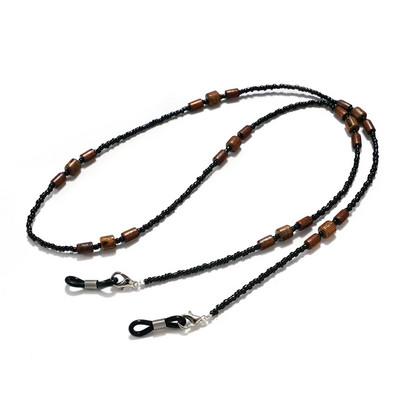 2022. gada jauna koka pērlīšu briļļu ķēde sievietēm Modes štrope akrila maska saulesbrilles, siksnas aukla, piekārta, kakla fiksācija