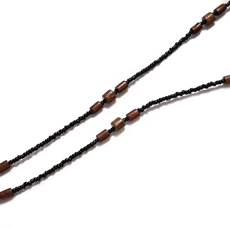 2022. gada jauna koka pērlīšu briļļu ķēde sievietēm Modes štrope akrila maska saulesbrilles, siksnas aukla, piekārta, kakla fiksācija