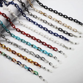 Akrila brilles ķēde vintage saulesbrilles štrope Sejas maska Divreiz lietojama neslīdoša briļļu siksnas Izturīga briļļu vads daudzkrāsains