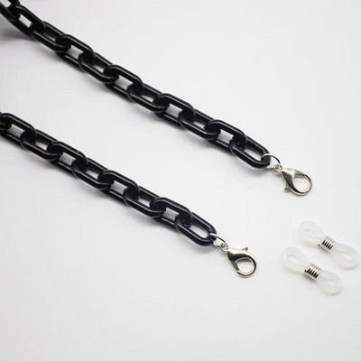 Akrila brilles ķēde vintage saulesbrilles štrope Sejas maska Divreiz lietojama neslīdoša briļļu siksnas Izturīga briļļu vads daudzkrāsains