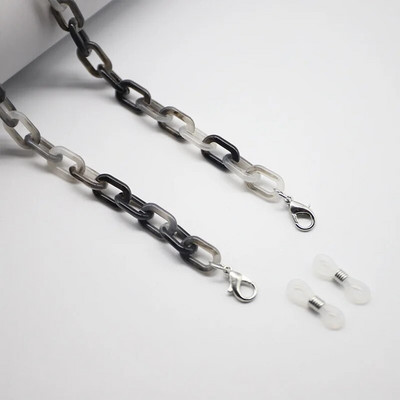 Akrila brilles ķēde vintage saulesbrilles štrope Sejas maska Divreiz lietojama neslīdoša briļļu siksnas Izturīga briļļu vads daudzkrāsains