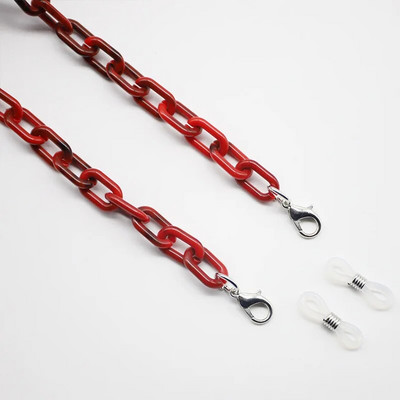 Akrila brilles ķēde vintage saulesbrilles štrope Sejas maska Divreiz lietojama neslīdoša briļļu siksnas Izturīga briļļu vads daudzkrāsains