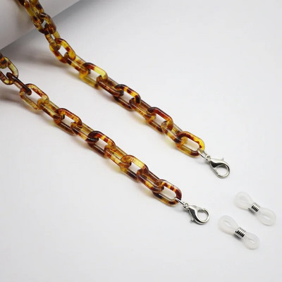 Akrila brilles ķēde vintage saulesbrilles štrope Sejas maska Divreiz lietojama neslīdoša briļļu siksnas Izturīga briļļu vads daudzkrāsains
