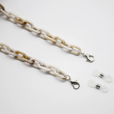 Akrila brilles ķēde vintage saulesbrilles štrope Sejas maska Divreiz lietojama neslīdoša briļļu siksnas Izturīga briļļu vads daudzkrāsains