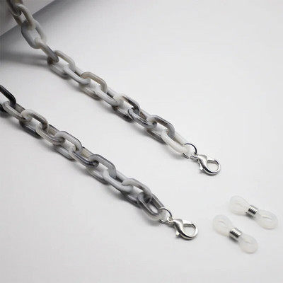 Akrila brilles ķēde vintage saulesbrilles štrope Sejas maska Divreiz lietojama neslīdoša briļļu siksnas Izturīga briļļu vads daudzkrāsains