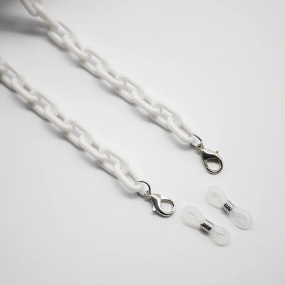 Akrila brilles ķēde vintage saulesbrilles štrope Sejas maska Divreiz lietojama neslīdoša briļļu siksnas Izturīga briļļu vads daudzkrāsains